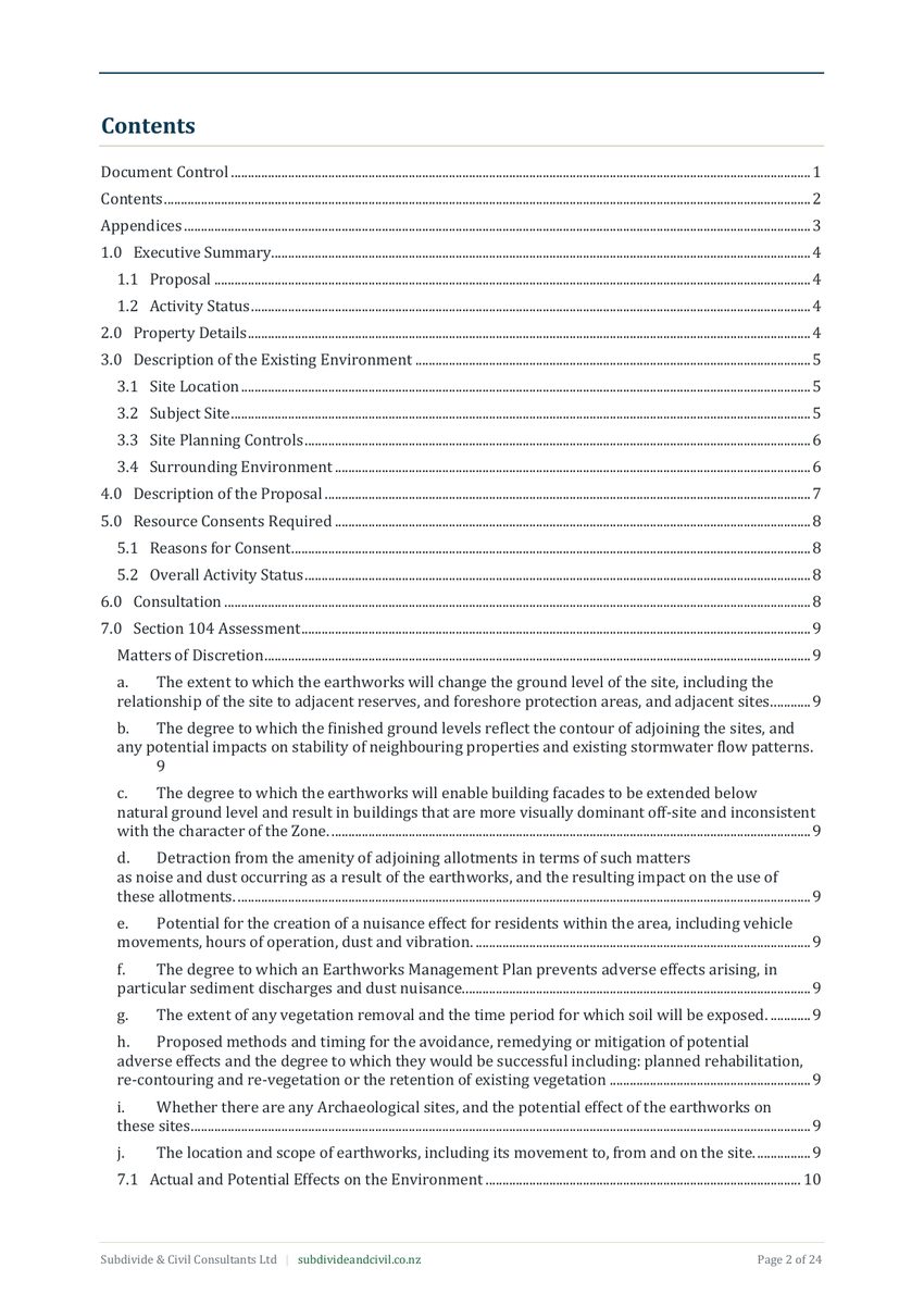 AEE contents page