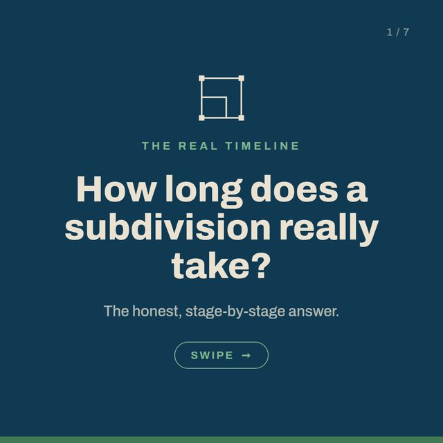 How long does a subdivision really take? Stage-by-stage timeline