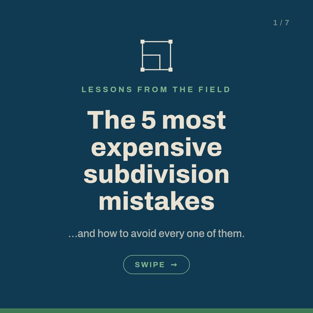The five most expensive subdivision mistakes